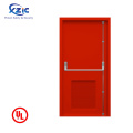 Couleur rouge Double Leaf Swing Fireproof en acier Porte de sécurité incendie avec panneau de vision / barre de panique